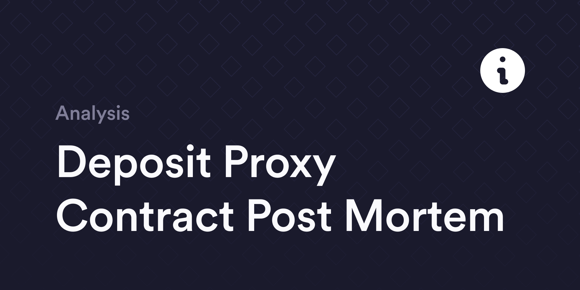 Deposit Contract Post Mortem