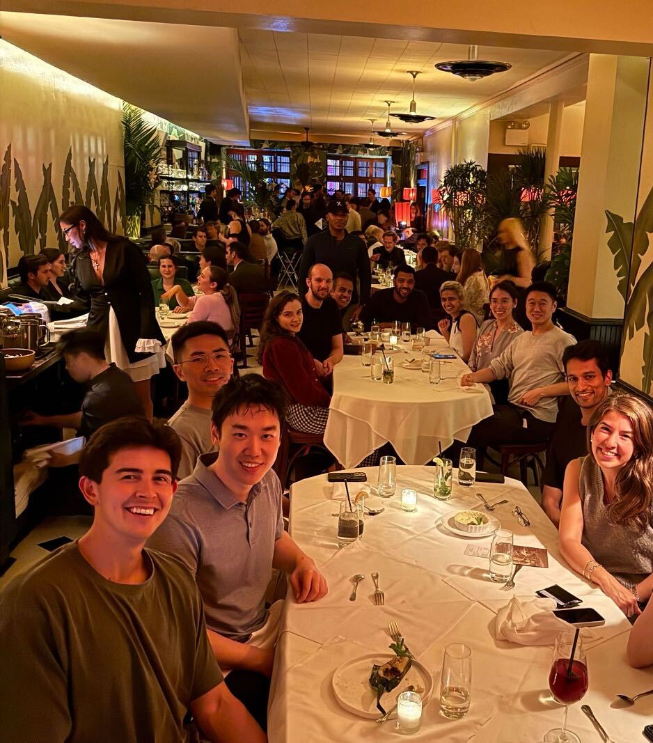 dYdX Team enjoying a meal together